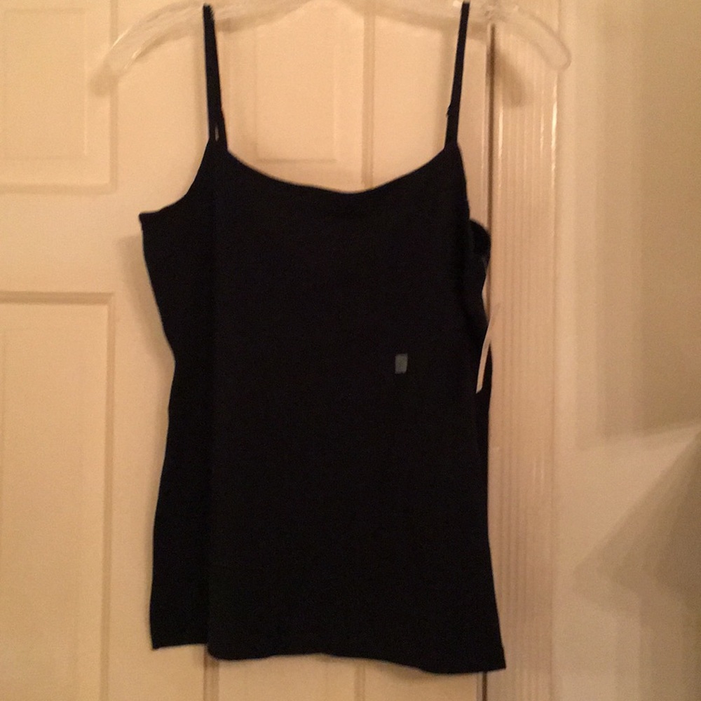 Black cotton and spandex tank/shell